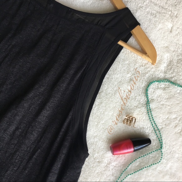 🌹🆕{H&M} Hi-Lo Linen Tank + Sheer Inset Shoulder - Picture 4 of 8